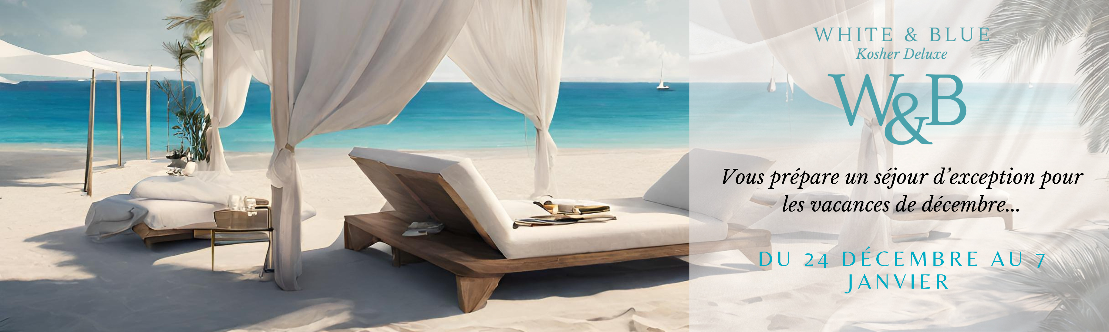 White and Blue Tulum Maroc